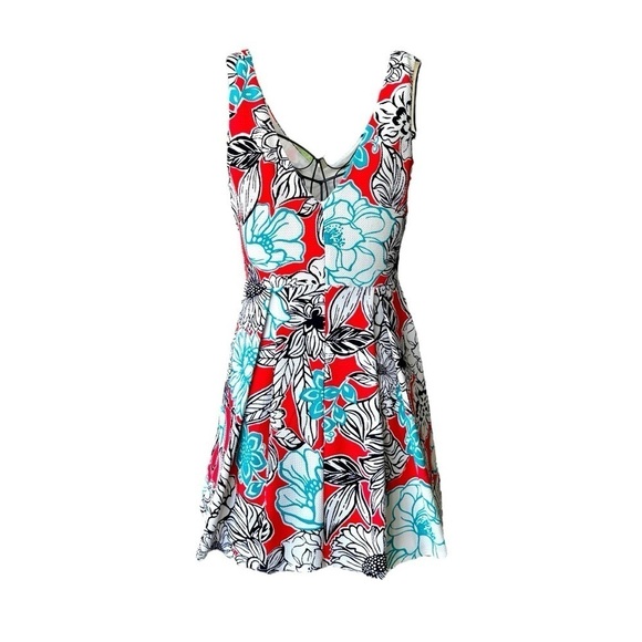 SOPRANO, WOMENS COLORFUL, FLORAL DRESS. SLEEVELESS CASUAL PULLOVER. SIZE M - Picture 4 of 7